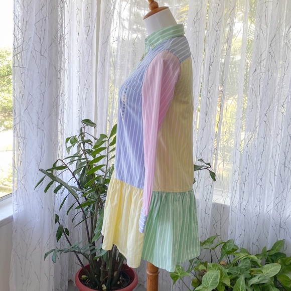 Ralph Lauren - Girl’s Striped Collared Dress - Picture 3 of 6